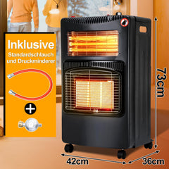 Jopassy Gasheizer 4200W mit 1260W Elektroheizung 3 Heizstufen für Propan und Butan