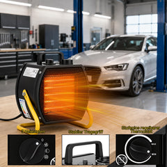 Jopassy Heizlüfter 2000/3000W PTC mit Thermostat für Werkstatt und Garage