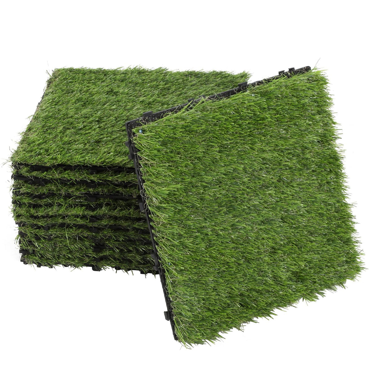 Jopassy Rasen Klickfliesen 30x30 cm Kunstrasenfliesen für Balkon Terrasse