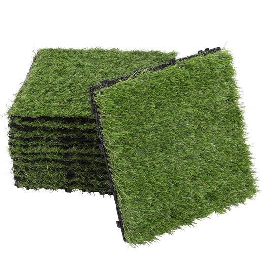 Jopassy Rasen Klickfliesen 30x30 cm Kunstrasenfliesen für Balkon Terrasse