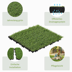 Jopassy Rasen Klickfliesen 30x30 cm Kunstrasenfliesen für Balkon Terrasse