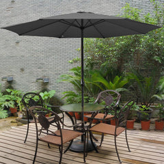 Jopassy Sonnenschirm 350 cm mit Kurbel UPF 50+ für Garten Terrasse und Balkon