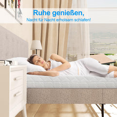 Jopassy Polsterbett 120/140×200 cm in Hellgrau mit Kopfteil und Lattenrost