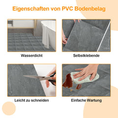 Jopassy PVC Bodenbelag selbstklebend Vinyl Bodenfliesen Marmoroptik 30x30cm