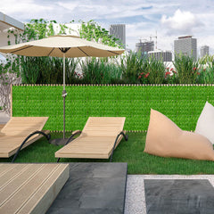 Jopassy Künstliche Efeu Hecke 12 Stück 100 x 300 cm Sichtschutz für Balkon und Terrasse