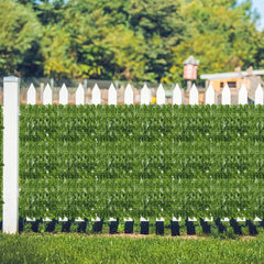 Jopassy Künstliche Efeu Hecke 12 Stück 100 x 300 cm Sichtschutz für Balkon und Terrasse