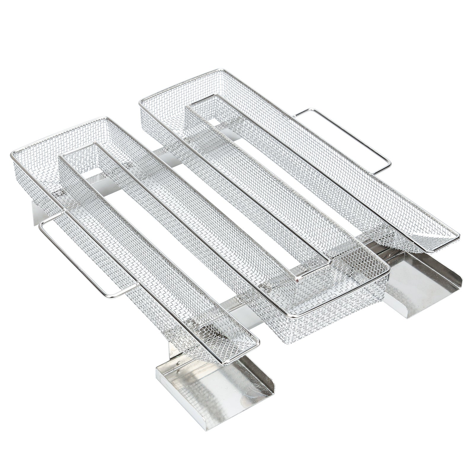 Jopassy Kaltraucherzeuger aus Edelstahl – Sparbrand Räucherspirale für Räucherofen, Smoker & Kugelgrill, inkl. Reinigungsbürste + 2 Räucherhaken, 22,5 x 17,5 x 4,5 cm