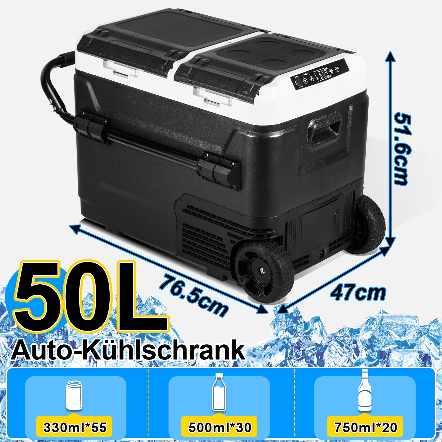 Jopassy Kompressor Kühlbox 50 L elektrisch, Mit APP-Steuerung