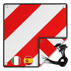 Jopassy 2in1 Warntafel für Italien und Spanien aus Aluminium für Fahrradträger Camping