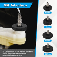 Jopassy Bremsenentlüftungsgerät 3L mit 1L Auffangflasche inkl 4 Adapter