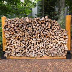 Jopassy Holzstapelhilfe 4 Stück Schwarz für Brennholz und Kaminholz