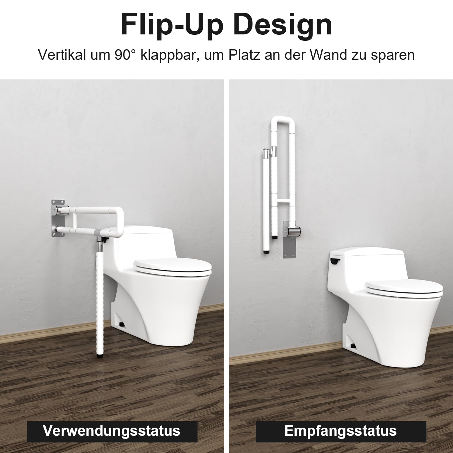Jopassy WC Haltegriff klappbar 60 cm Wandstützgriff bis 200 kg