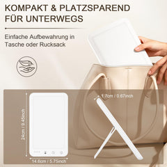 Jopassy Tageslichtlampe 10000 Lux mit 3 Farbtemperaturen 5 Helligkeitsstufen und Timer