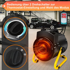 Jopassy Gewächshausheizung mit Thermostat IPX4 bis 2000W für Gewächshaus Garage