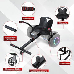 Jopassy Hoverboard Sitz 6,5 8,5 10 Zoll Hoverkart für Kinder Erwachsene