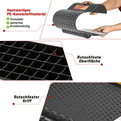 Jopassy Radstopper Parkmatten 2er Set 53 cm mit Reflektorstreifen für Garage