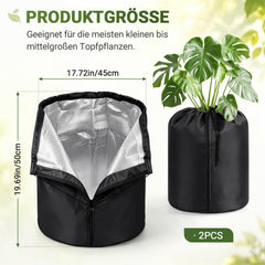 Jopassy Thermo Topfschutz 2er Set Frostschutz für Kübelpflanzen mit Reißverschluss