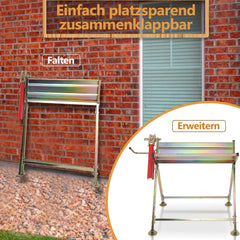 Jopassy Sägebock klappbar mit Kettensägen Halterung und Kettenschutz 81x72x78,5 cm