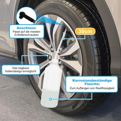 Jopassy Bremsenentlüftungsgerät 3L mit 1L Auffangflasche inkl 4 Adapter