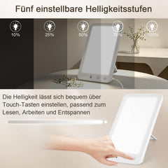 Jopassy Tageslichtlampe 10000 Lux mit 3 Farbtemperaturen 5 Helligkeitsstufen und Timer