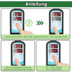 Jopassy Gewächshausheizung mit Thermostat IPX4 bis 2000W für Gewächshaus Garage