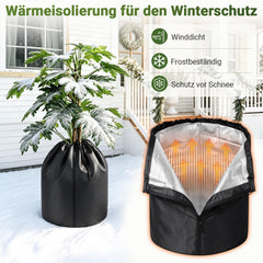 Jopassy Thermo Topfschutz 2er Set Frostschutz für Kübelpflanzen mit Reißverschluss