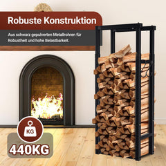 Jopassy Kaminholzregal verstellbar 40–100 cm mit 4 Haken