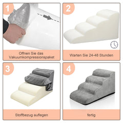Jopassy Hundetreppe 3 oder 4 Stufen bis 18 kg rutschfest