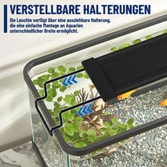 Jopassy Aquarium LED Beleuchtung 12–36W Vollspektrum IP66 mit Timer für 30–120 cm Becken