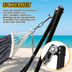 Jopassy Hängematte mit Gestell klappbar bis 150 kg für Garten Camping und Balkon