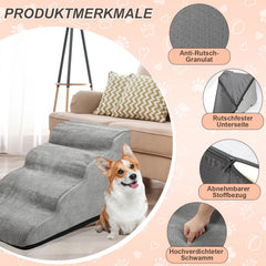 Jopassy Hundetreppe 3 oder 4 Stufen bis 18 kg rutschfest