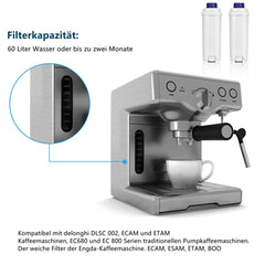Jopassy Wasserfilter kompatibel mit DeLonghi DLSC002