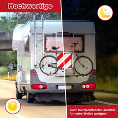 Jopassy 2in1 Warntafel für Italien und Spanien aus Aluminium für Fahrradträger Camping