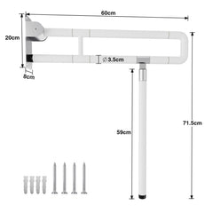 Jopassy WC Haltegriff klappbar 60 cm Wandstützgriff bis 200 kg