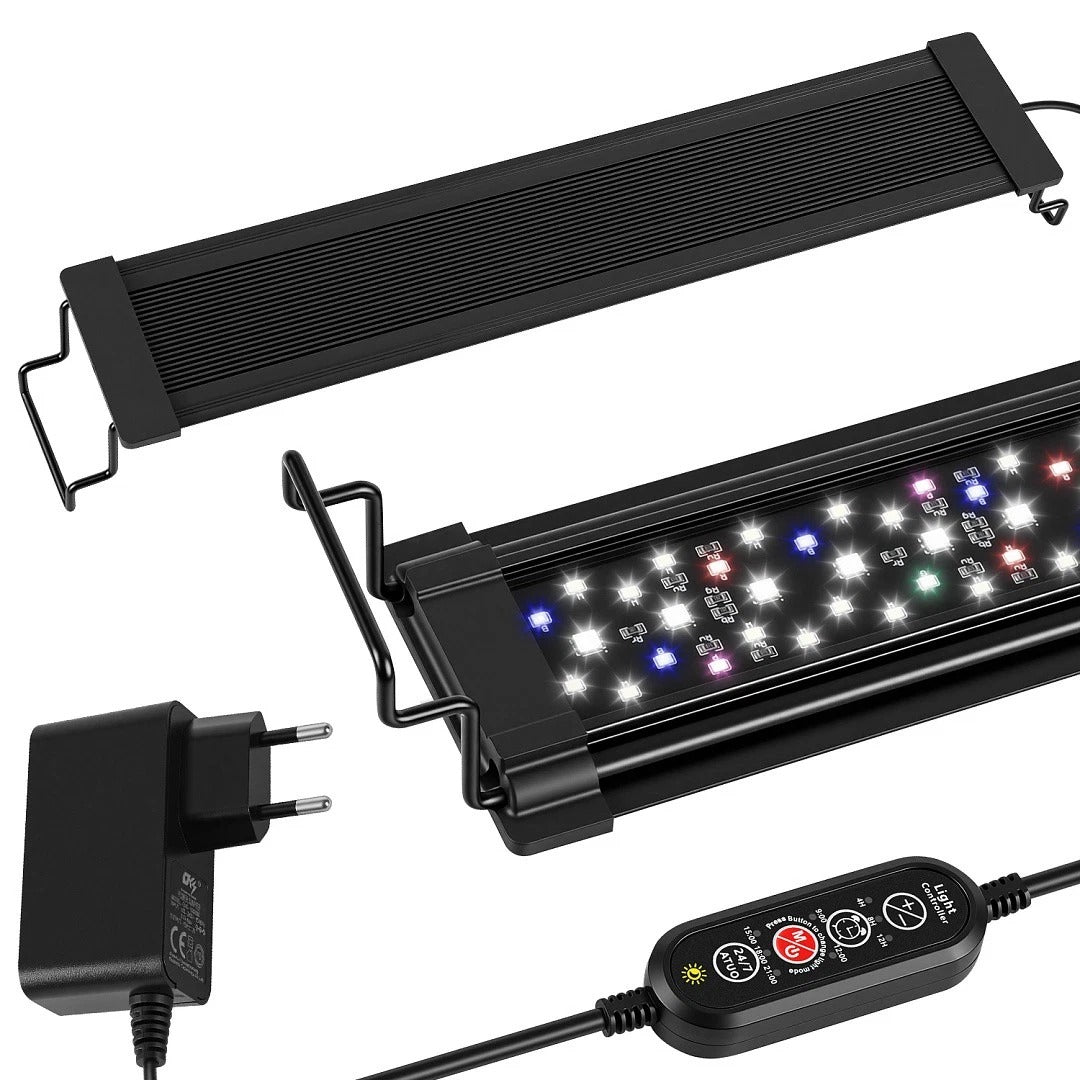 Jopassy Aquarium LED Beleuchtung 12–36W Vollspektrum IP66 mit Timer für 30–120 cm Becken