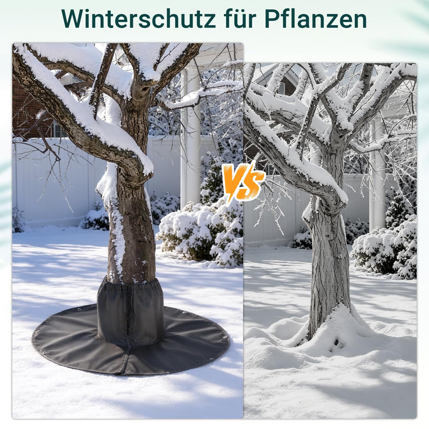 Jopassy Palmen Winterschutz Ø100 cm 2 Stück mit Alufolie und 14 Erdnägeln