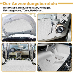 Jopassy Alubutyl Dämmmatte Auto Selbstklebend 2/4m Schallschutz Hitzeschutz für Tür Kofferraum