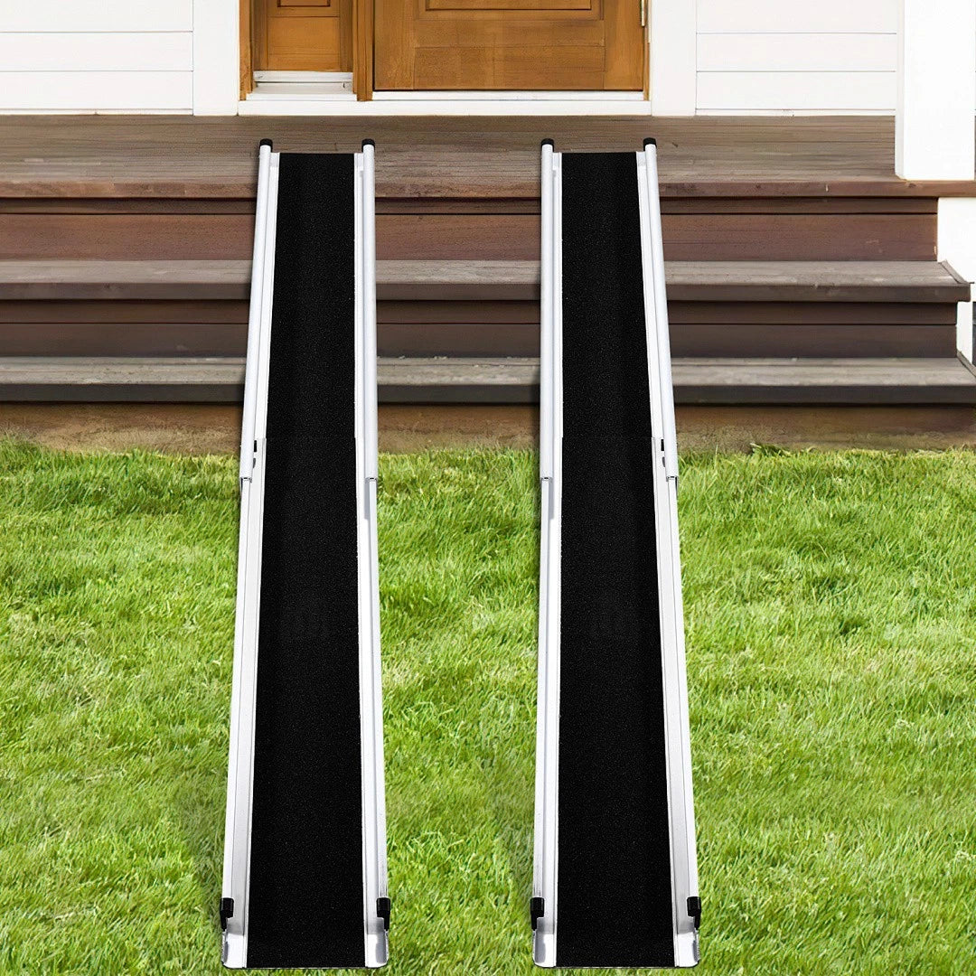 Jopassy 2er Set Teleskoprampe Aluminium Auffahrrampe bis 300 kg