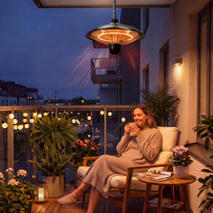 Jopassy Hängeheizstrahler 1800W Infrarot IP55 mit Zugschalter für Terrasse Balkon