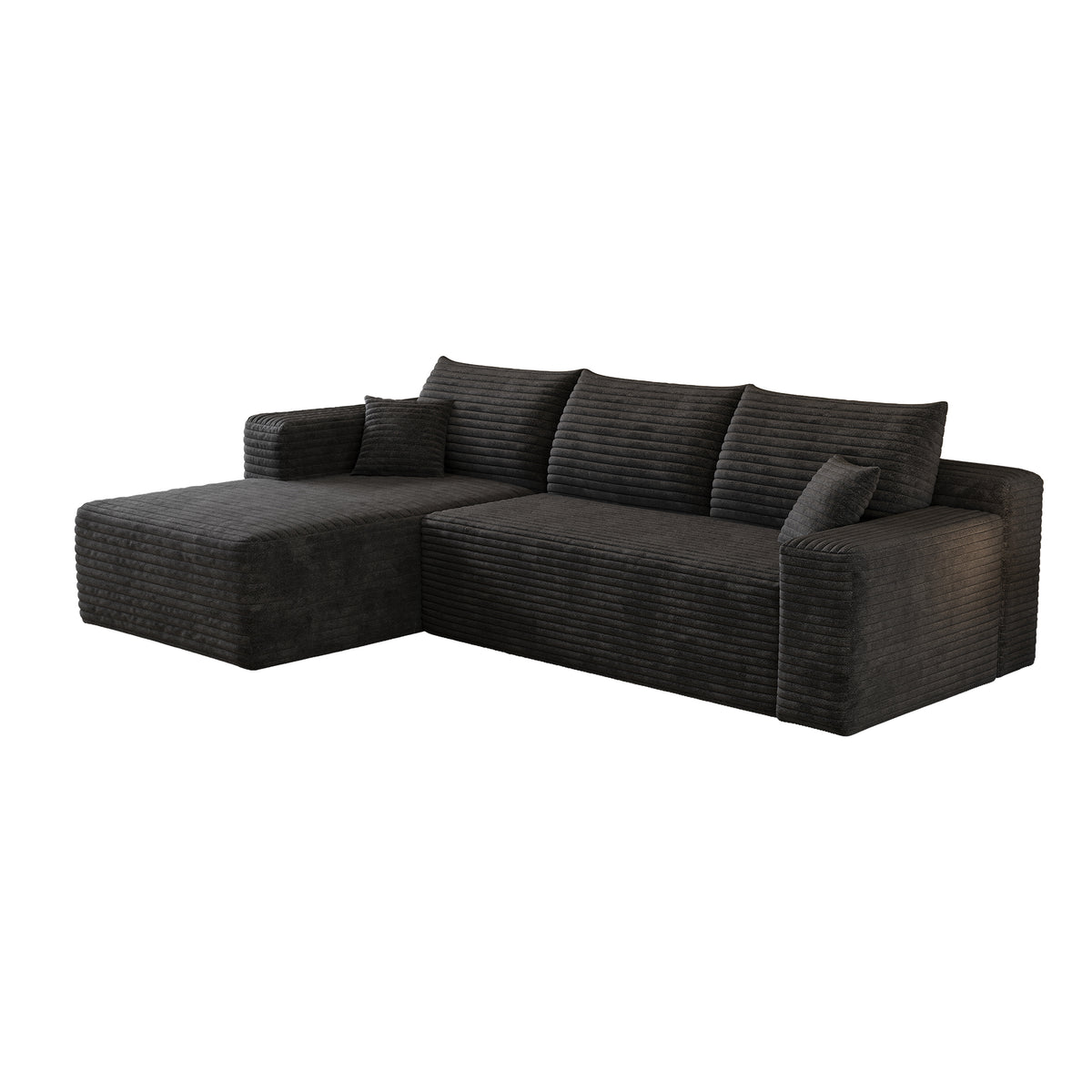 Jopassy Ecksofa mit Chaiselongue 241 x 151 x 58 cm, 2-Sitzer Sofa ohne Montage
