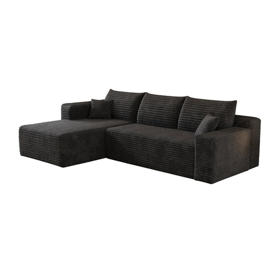 Jopassy Ecksofa mit Chaiselongue 241 x 151 x 58 cm, 2-Sitzer Sofa ohne Montage