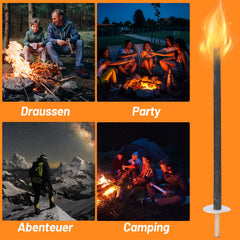 Jopassy Wachsfackeln 10–200 Stück mit Tropfschutz bis 100 Min Brenndauer für Outdoor