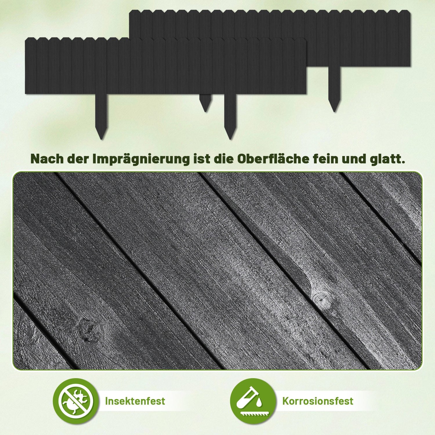 Jopassy Rasenkante Holz, Beetumrandung Flexibler, Mähkante Rollborder