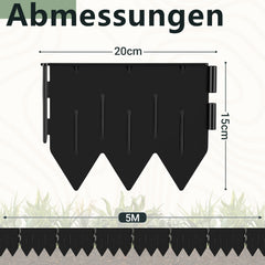 Jopassy Rasenkante aus PP-Kunststoff – flexible Beeteinfassung / Beetumrandung für Garten, Rasen & Blumenbeet, 5 m / 10 m / 20 m