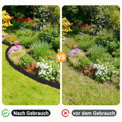 Jopassy Rasenkante aus PP-Kunststoff – flexible Beeteinfassung / Beetumrandung für Garten, Rasen & Blumenbeet, 5 m / 10 m / 20 m