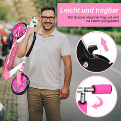 Jopassy Kinderroller klappbar höhenverstellbar 100 kg mit rutschfesten Reifen
