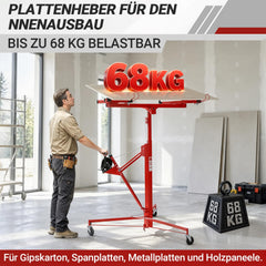 Jopassy Plattenheber Trockenbau bis 68 kg 140–350 cm höhenverstellbar mit 360° Drehfunktion
