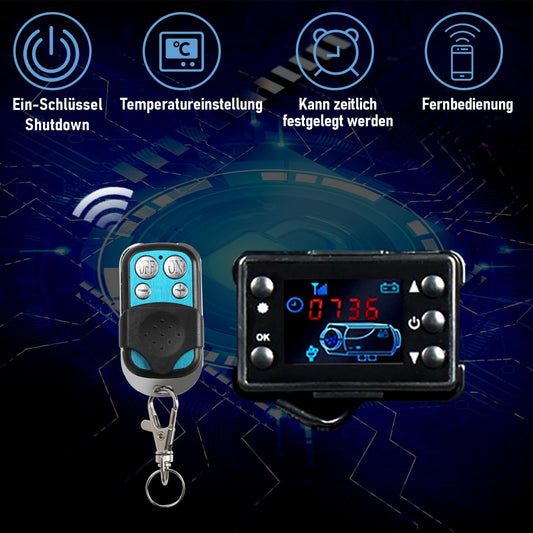 Jopassy Diesel Standheizung 5kW 12V mit LCD Fernbedienung und Schalldämpfer