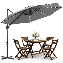 Jopassy Sonnenschirm Ampelschirm 300 x 300 cm, Rund Wasserdicht Terrassenschirm