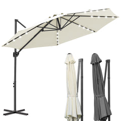 Jopassy Sonnenschirm Ampelschirm 300 x 300 cm, Rund Wasserdicht Terrassenschirm